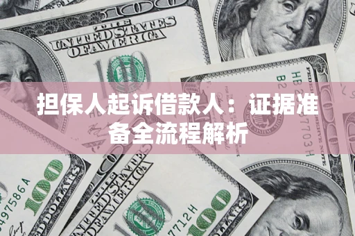 北京担保人起诉借款人：证据准备全流程解析