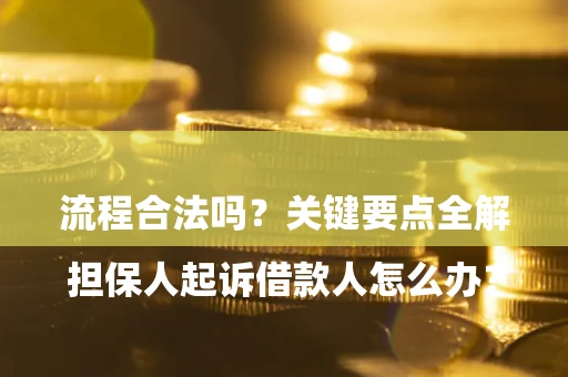 北京

担保人起诉借款人怎么办？流程合法吗？关键要点全解析