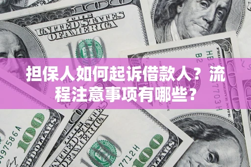 北京担保人如何起诉借款人？流程注意事项有哪些？